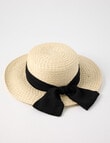 Boston + Bailey Boater Hat, Natural & Black product photo View 02 S