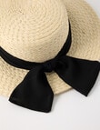 Boston + Bailey Boater Hat, Natural & Black product photo View 03 S