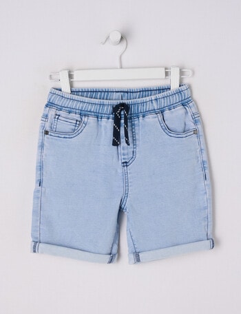 Mac & Ellie Pull On Denim Short, Light Blue product photo