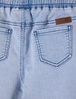 Mac & Ellie Pull On Denim Short, Light Blue product photo View 02 S