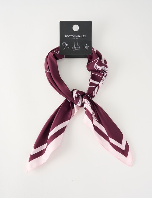 Boston + Bailey Square Scarf, Cranberry Floral product photo View 02 L