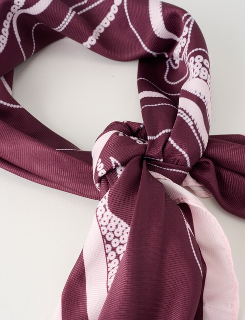 Boston + Bailey Square Scarf, Cranberry Floral product photo View 03 L