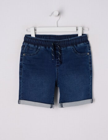 Mac & Ellie Pull On Denim Short, Dark Blue product photo