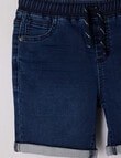 Mac & Ellie Pull On Denim Short, Dark Blue product photo View 03 S