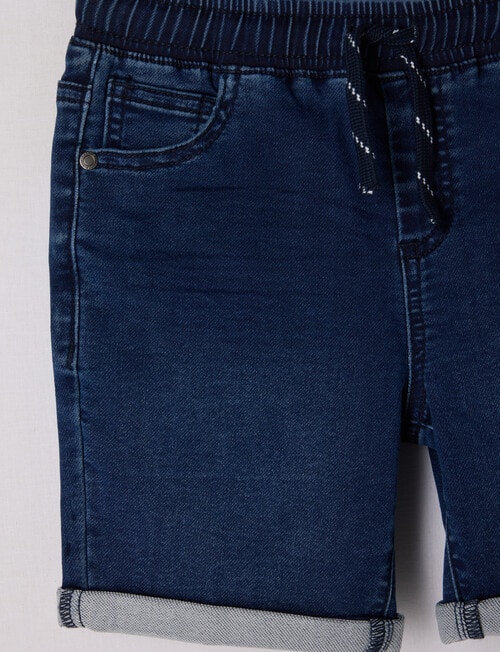Mac & Ellie Pull On Denim Short, Dark Blue product photo View 03 L