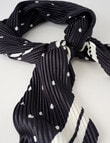 Boston + Bailey Crinkled Scarf, 65 x 65cm, Black Polka Dot product photo View 03 S