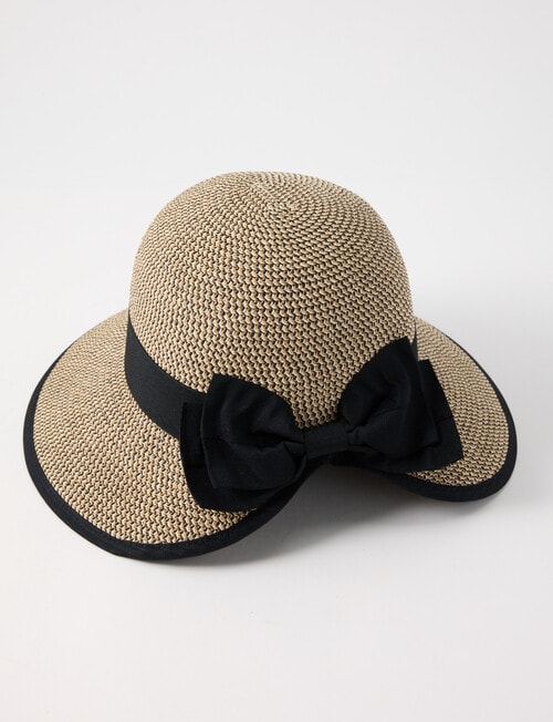 Boston + Bailey Bow Cloche Hat, Natural & Black product photo View 02 L
