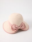 Boston + Bailey Bow Cloche Hat, Ivory & Blush product photo View 02 S