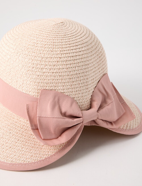 Boston + Bailey Bow Cloche Hat, Ivory & Blush product photo View 03 L