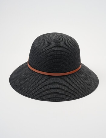 Boston + Bailey Belt Cloche Hat, Black product photo