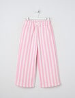 Mac & Ellie Stripe Wide Leg Trackpant, Light Pink product photo