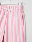 Mac & Ellie Stripe Wide Leg Trackpant, Light Pink product photo View 02 S