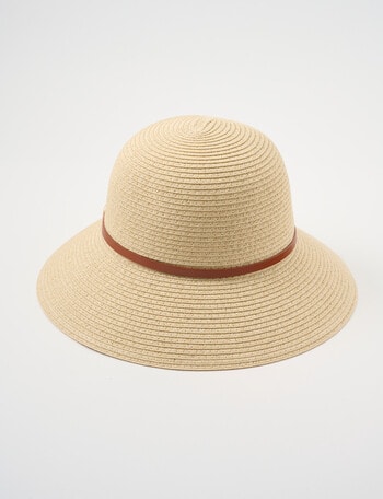 Boston + Bailey Belt Cloche Hat, Natural product photo