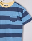 Mac & Ellie YD Stripe Short Sleeve Tee, Blue product photo View 02 S