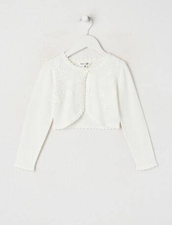 Mac & Ellie Party Collection Gia Bolero Cardigan, Ivory product photo