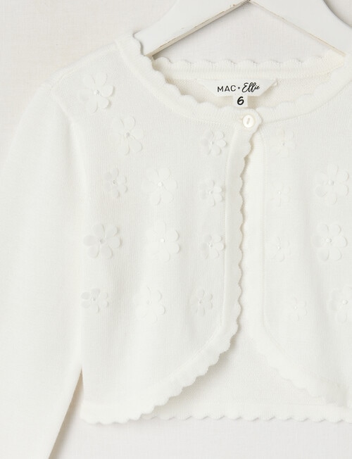 Mac & Ellie Party Collection Gia Bolero Cardigan, Ivory product photo View 02 L