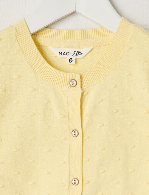 Mac & Ellie Dobby Spot Cardigan, Lemon product photo View 02 L