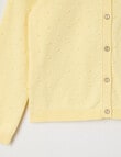 Mac & Ellie Dobby Spot Cardigan, Lemon product photo View 03 S