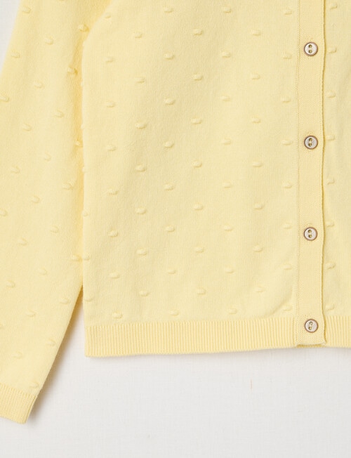 Mac & Ellie Dobby Spot Cardigan, Lemon product photo View 03 L