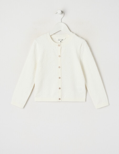 Mac & Ellie Dobby Spot Cardigan, Vanilla product photo