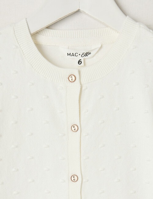 Mac & Ellie Dobby Spot Cardigan, Vanilla product photo View 02 L