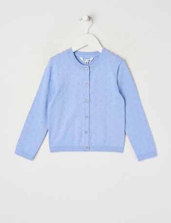 Mac & Ellie Dobby Spot Cardigan, Cornflower product photo