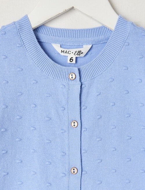 Mac & Ellie Dobby Spot Cardigan, Cornflower product photo View 02 L