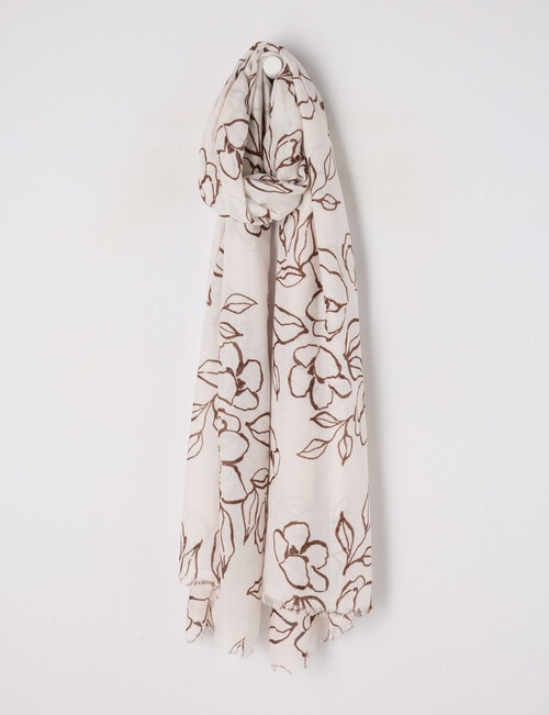 Boston + Bailey Lightweight Viscose Scarf, Cream product photo