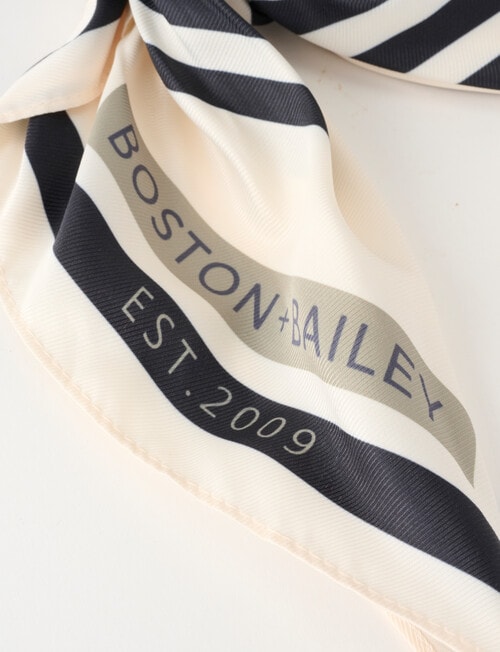 Boston + Bailey Square Scarf, 70 x 70cm, Geo Black & White product photo View 04 L