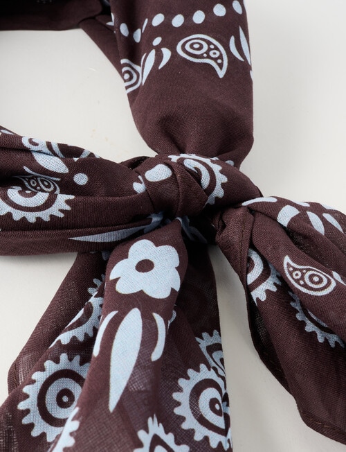 Boston + Bailey Cotton Square Scarf, 70 x 70cm, Amber Paisley product photo View 03 L