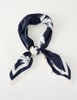 Boston + Bailey Square Scarf, 70 x 70cm, Navy & Cream Floral product photo