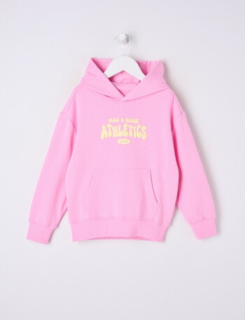 Mac & Ellie Athletics Club Boxy Pull On Hoodie, Candy Pink product photo
