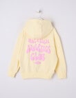 Mac & Ellie Athletics Club Boxy Pull On Hoodie, Lemon product photo View 02 S