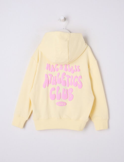 Mac & Ellie Athletics Club Boxy Pull On Hoodie, Lemon product photo View 02 L