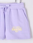 Mac & Ellie Athletics Club Knit Short, Lilac & Lemon product photo View 02 S