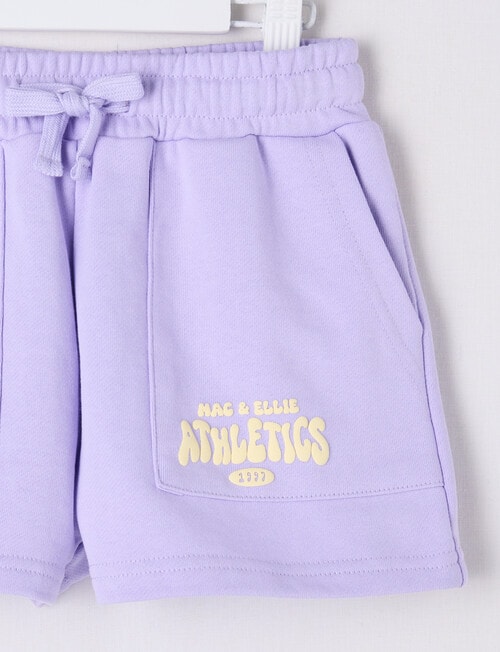 Mac & Ellie Athletics Club Knit Short, Lilac & Lemon product photo View 02 L