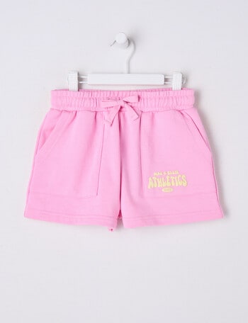 Mac & Ellie Athletics Club Knit Short, Candy Pink & Lemon product photo