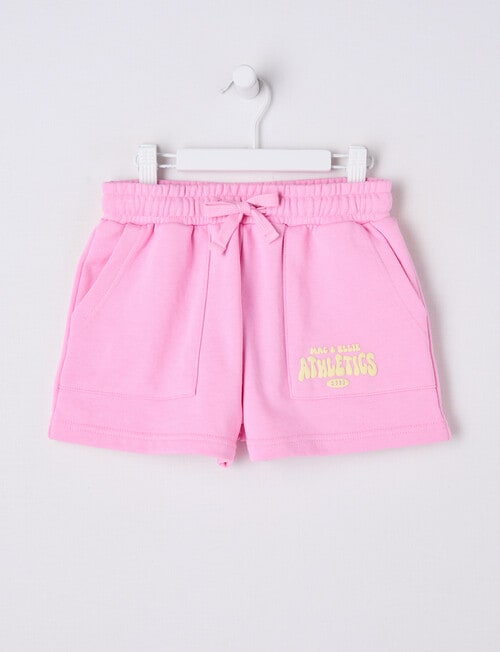 Mac & Ellie Athletics Club Knit Short, Candy Pink & Lemon product photo