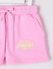 Mac & Ellie Athletics Club Knit Short, Candy Pink & Lemon product photo View 02 S