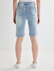 Denim Republic Knee Short, Light Wash product photo View 02 S