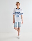 Denim Republic Knee Short, Light Wash product photo View 03 S