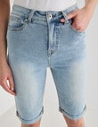 Denim Republic Knee Short, Light Wash product photo View 04 S