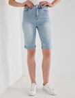 Denim Republic Knee Short, Light Wash product photo View 06 S