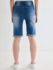 Denim Republic Knee Short, Blue Wash product photo View 02 S