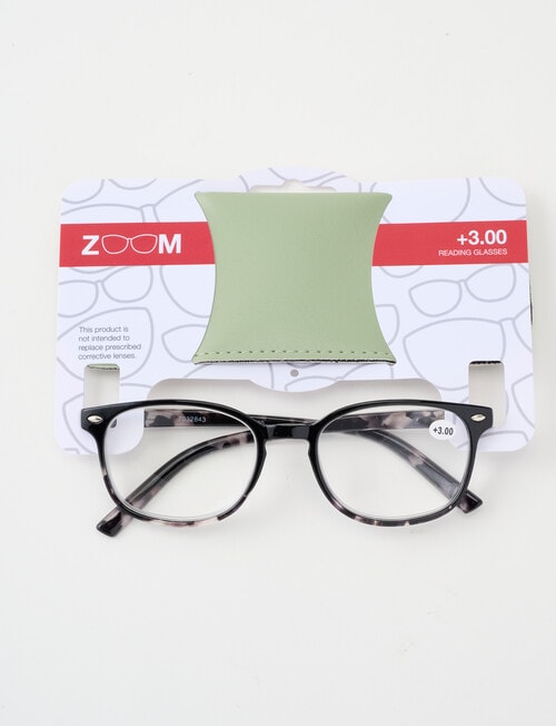Zoom Reading Glasses, Black Marble product photo View 02 L