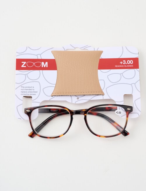 Zoom Reading Glasses, Tortoiseshell Brown product photo View 02 L