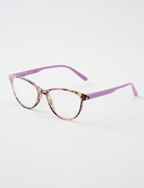 Zoom Reading Glasses, Printed Floral Purple product photo