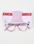 Zoom Reading Glasses, Printed Floral Purple product photo View 02 S