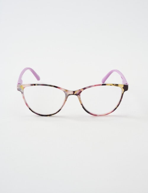 Zoom Reading Glasses, Printed Floral Purple product photo View 03 L