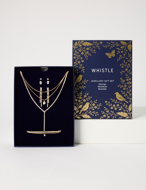 Whistle Aphrodite Jewellery Gift Box, 3-Piece, Gold Tone product photo View 02 L